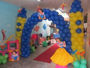 como decorar con globos un cumpleaños infantil