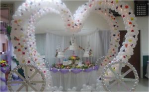 como decorar con globos una boda