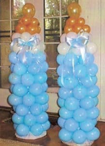 Como hacer arreglos con globos para baby shower