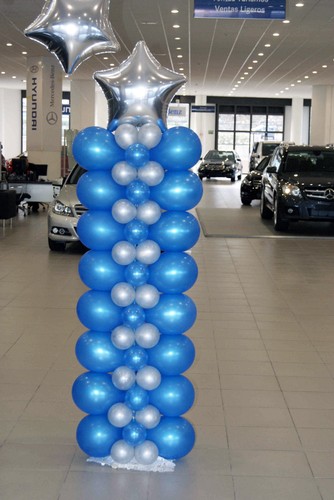 como hacer columnas de globos